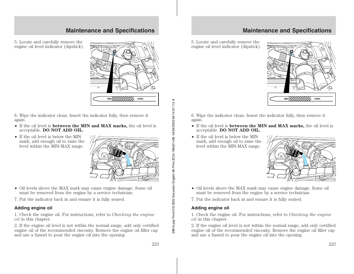 FORD 2002 Excursion v.3 User Manual | Page 223 / 272