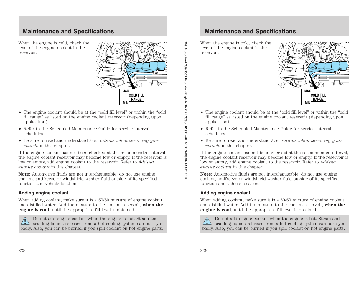 FORD 2002 Excursion v.3 User Manual | Page 228 / 272