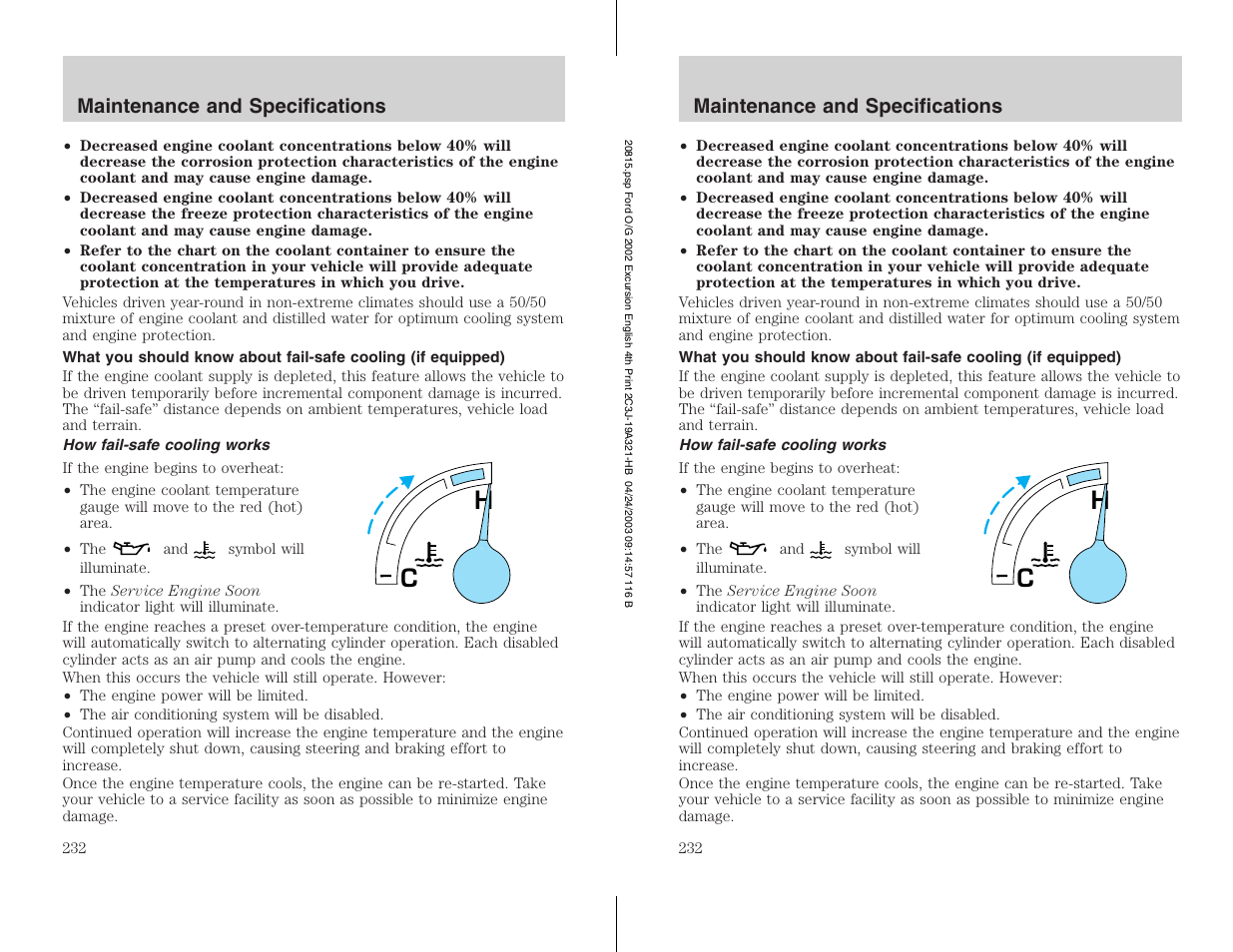 FORD 2002 Excursion v.3 User Manual | Page 232 / 272