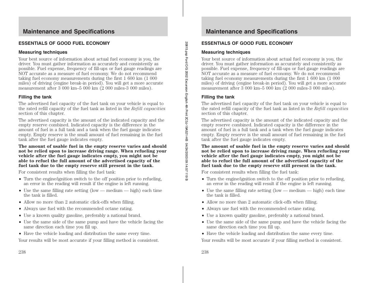 FORD 2002 Excursion v.3 User Manual | Page 238 / 272