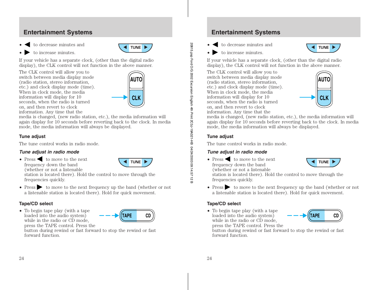 FORD 2002 Excursion v.3 User Manual | Page 24 / 272