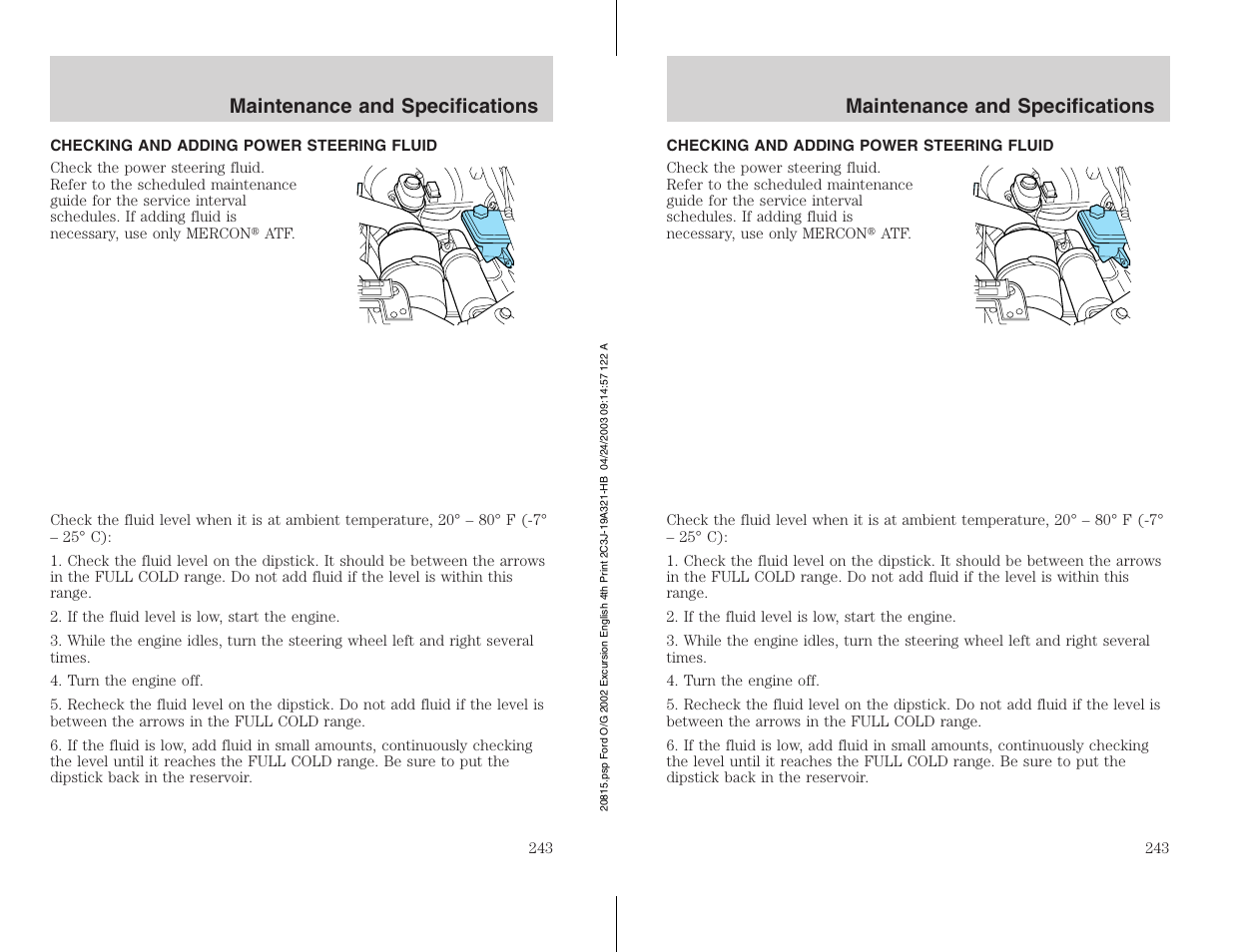 FORD 2002 Excursion v.3 User Manual | Page 243 / 272