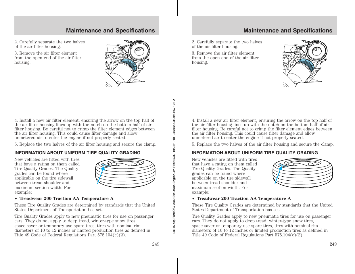 FORD 2002 Excursion v.3 User Manual | Page 249 / 272