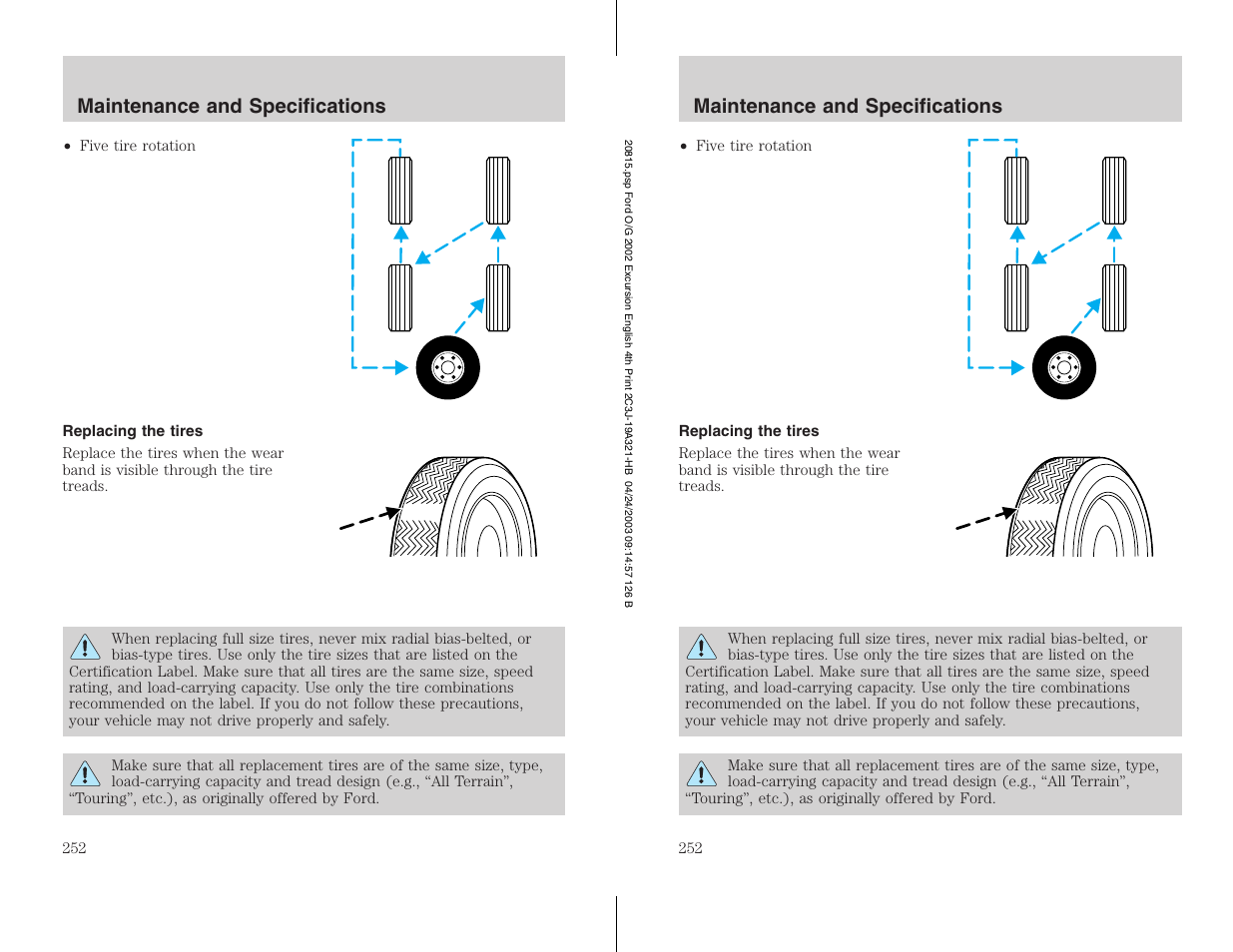 FORD 2002 Excursion v.3 User Manual | Page 252 / 272