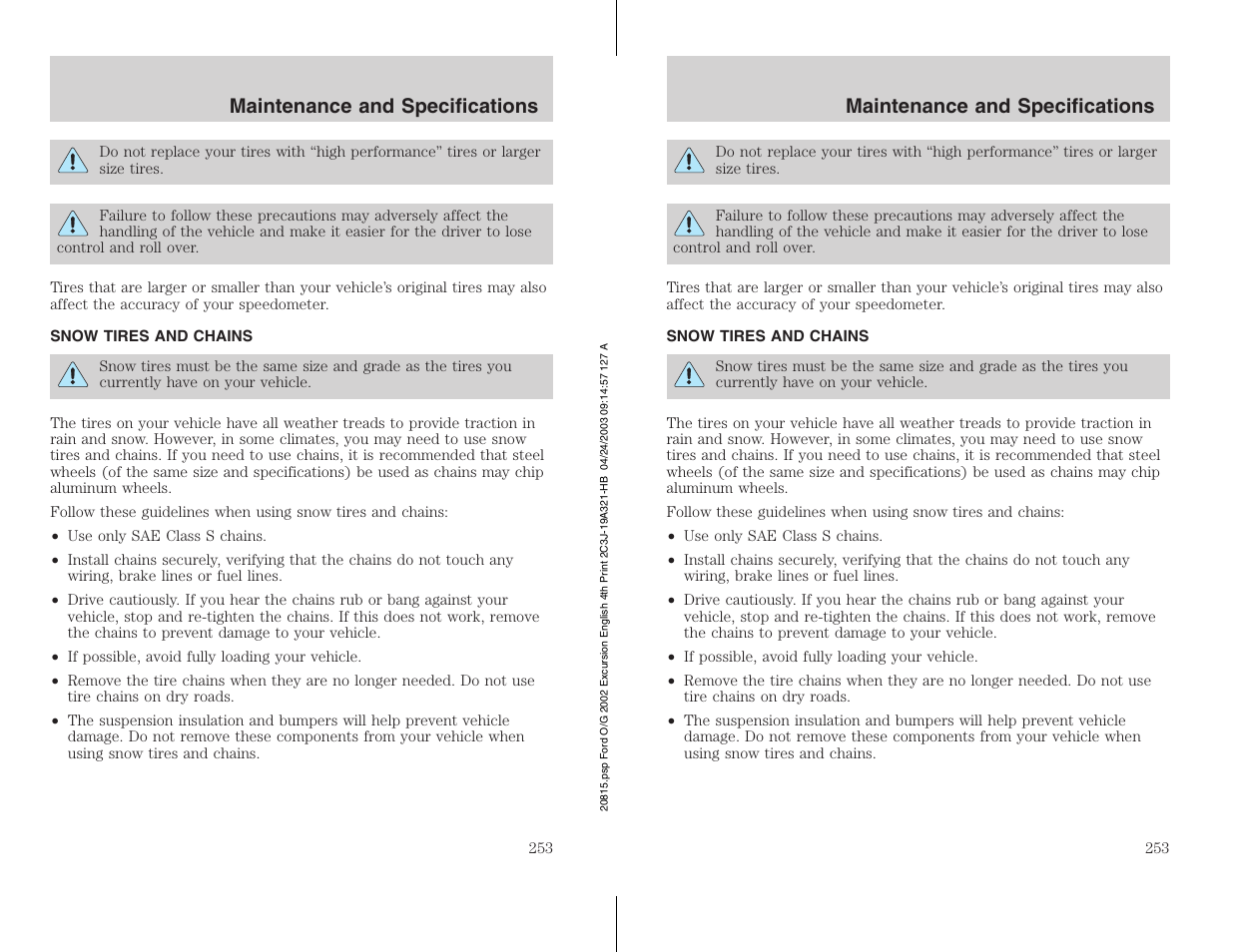 FORD 2002 Excursion v.3 User Manual | Page 253 / 272