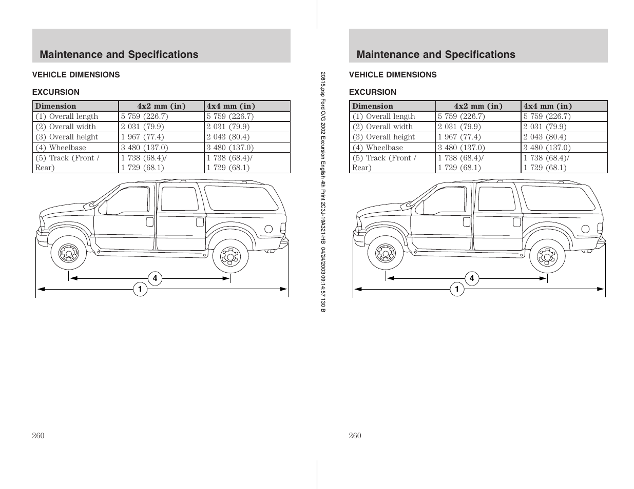 FORD 2002 Excursion v.3 User Manual | Page 260 / 272