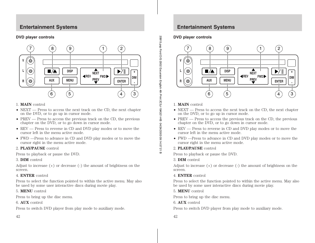 FORD 2002 Excursion v.3 User Manual | Page 42 / 272