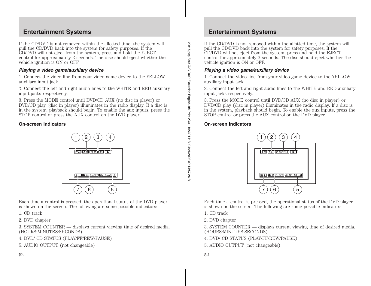 FORD 2002 Excursion v.3 User Manual | Page 52 / 272