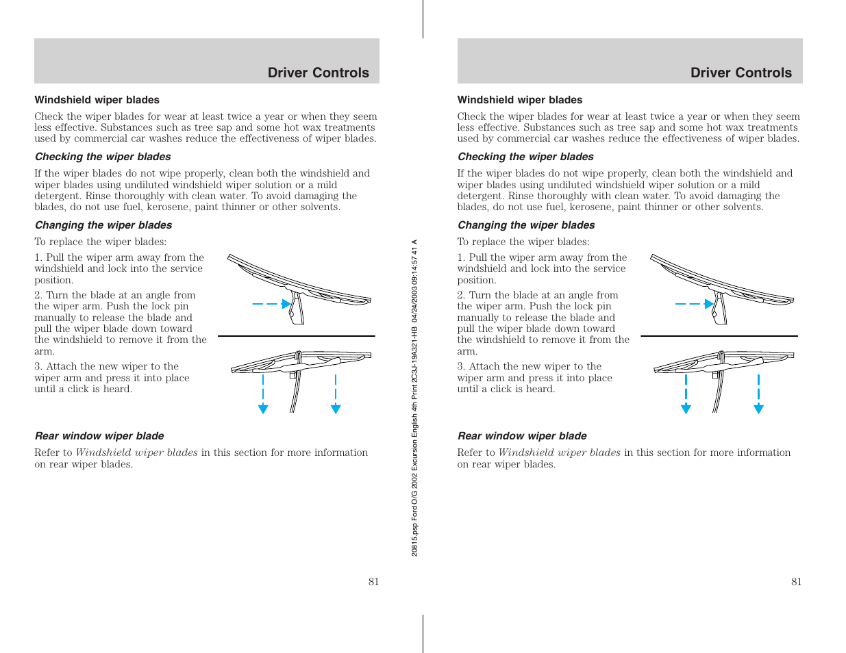 FORD 2002 Excursion v.3 User Manual | Page 81 / 272