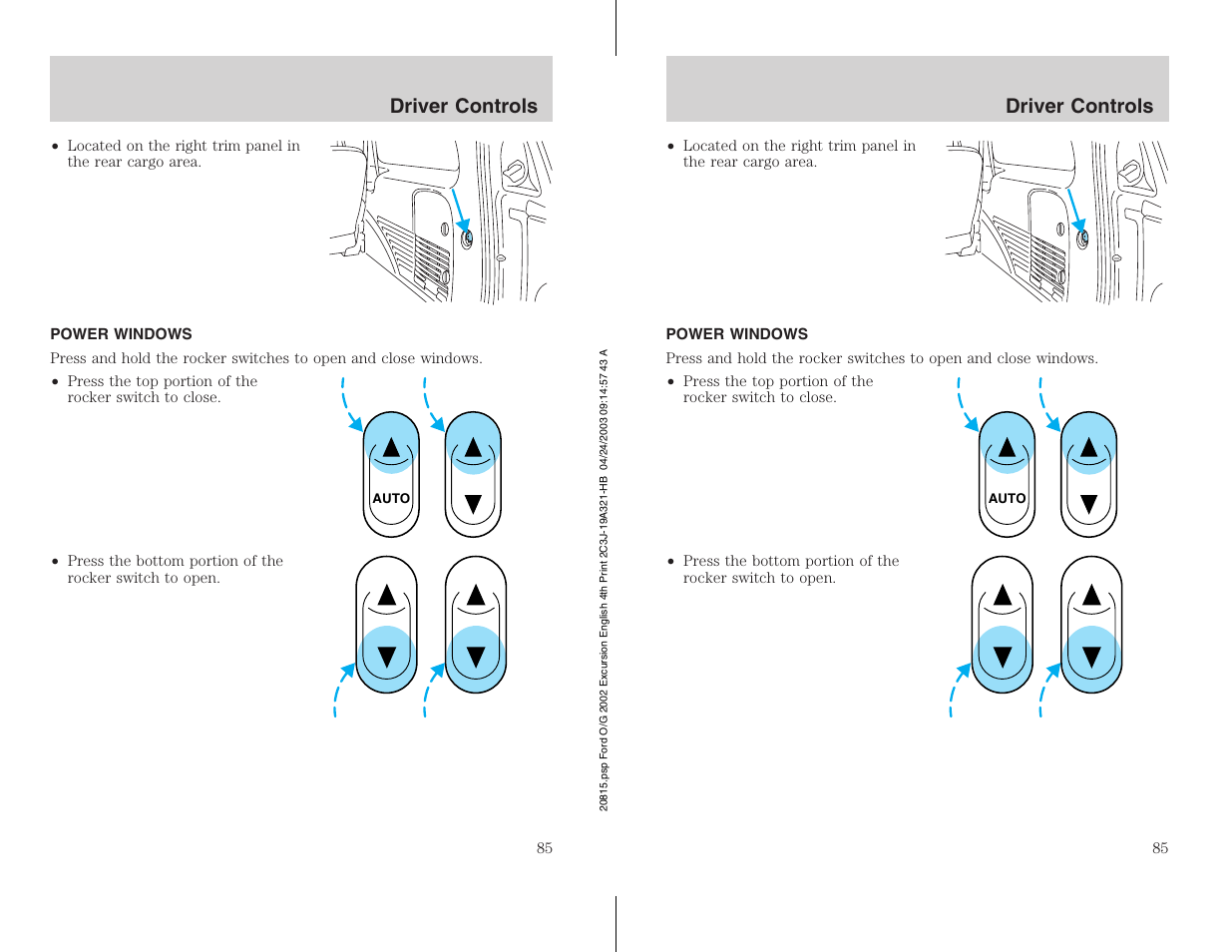 FORD 2002 Excursion v.3 User Manual | Page 85 / 272