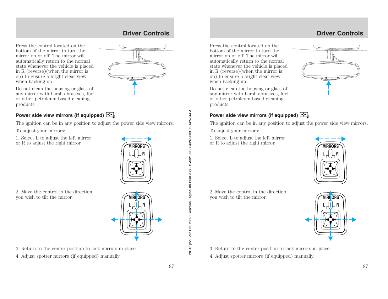 FORD 2002 Excursion v.3 User Manual | Page 87 / 272