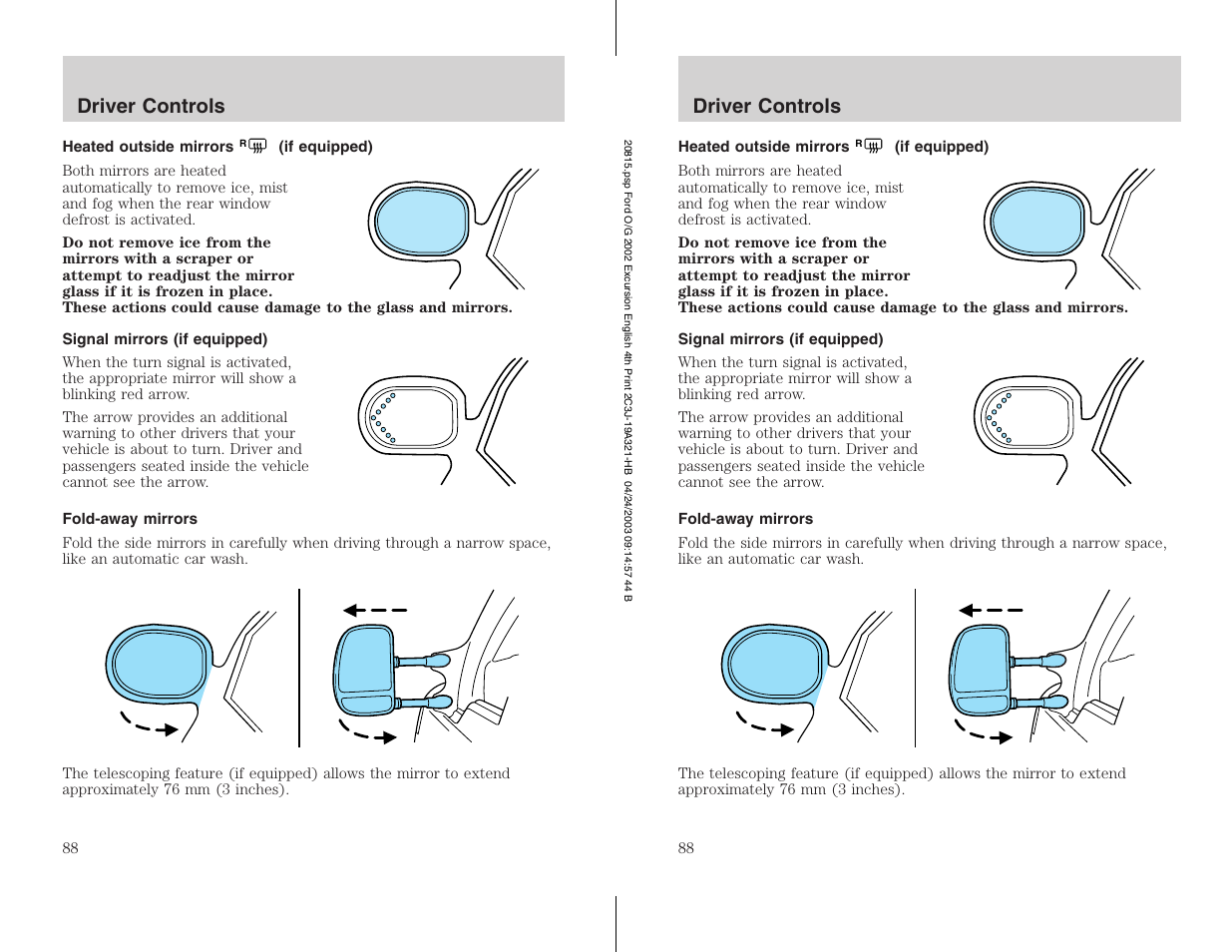 FORD 2002 Excursion v.3 User Manual | Page 88 / 272