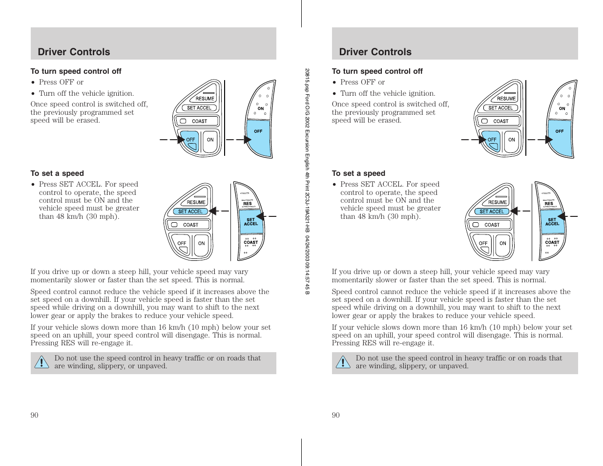 FORD 2002 Excursion v.3 User Manual | Page 90 / 272