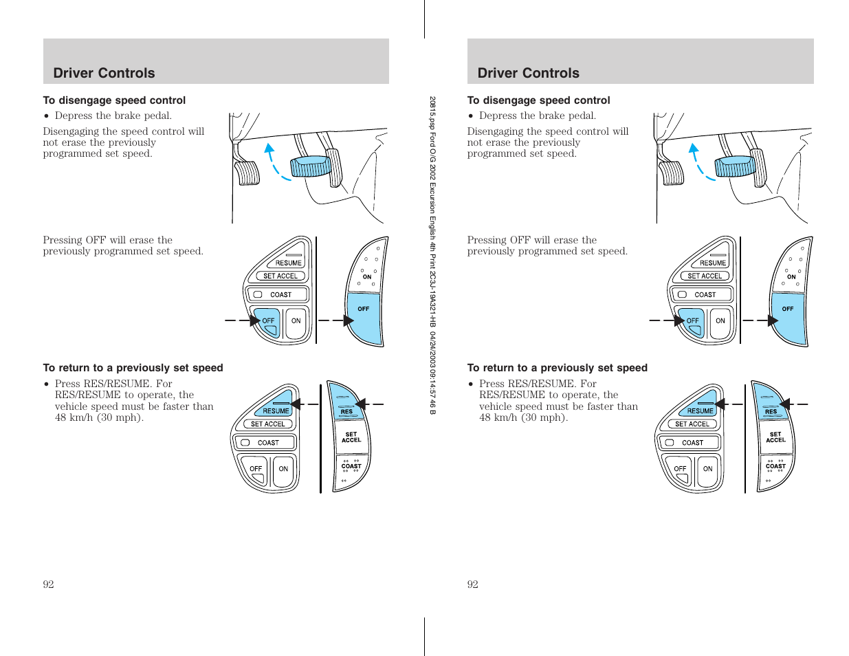 FORD 2002 Excursion v.3 User Manual | Page 92 / 272