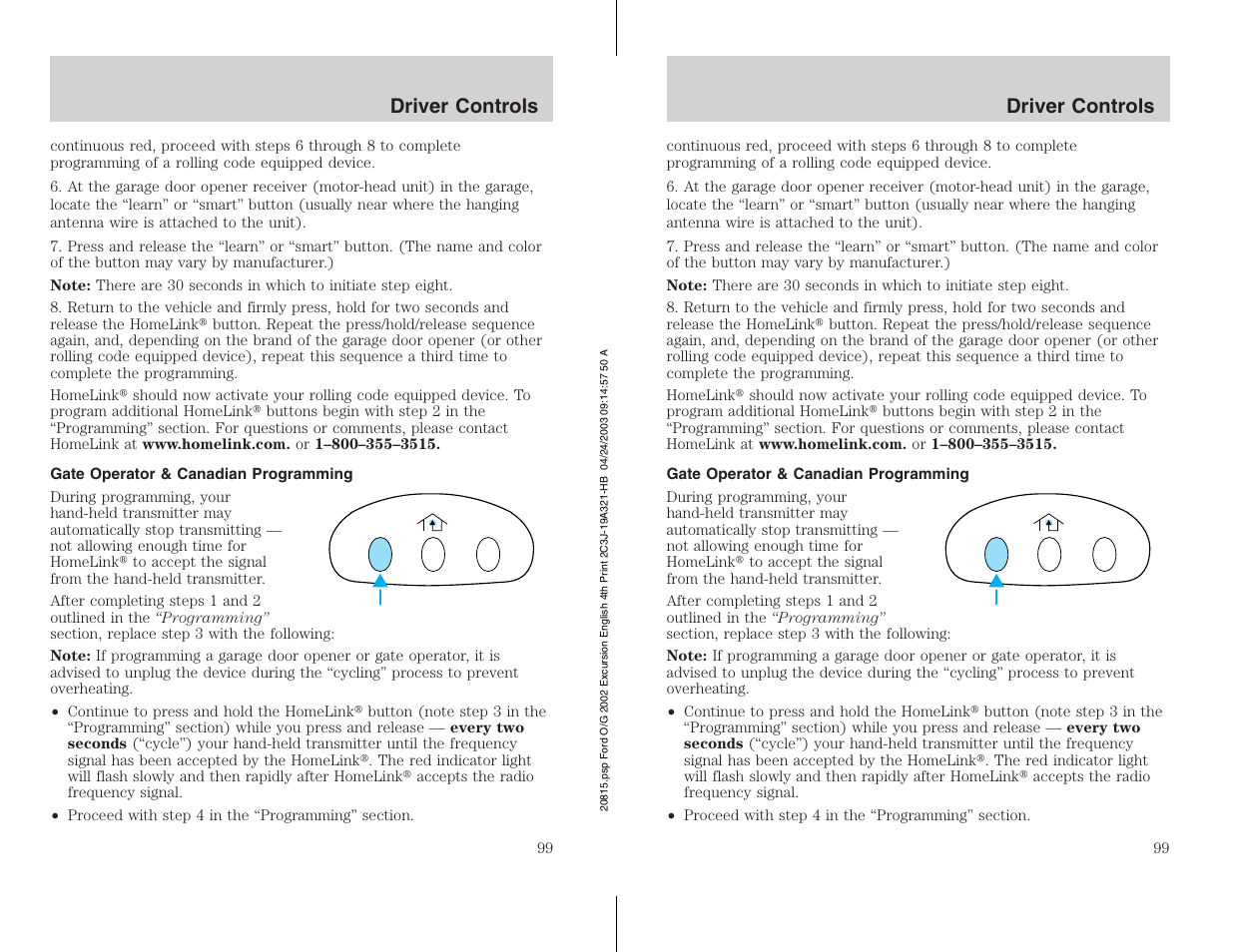 FORD 2002 Excursion v.3 User Manual | Page 99 / 272