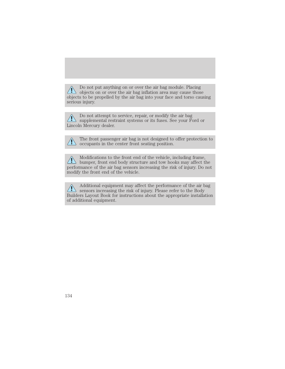 Seating and safety restraints | FORD 2002 Expedition User Manual | Page 134 / 280