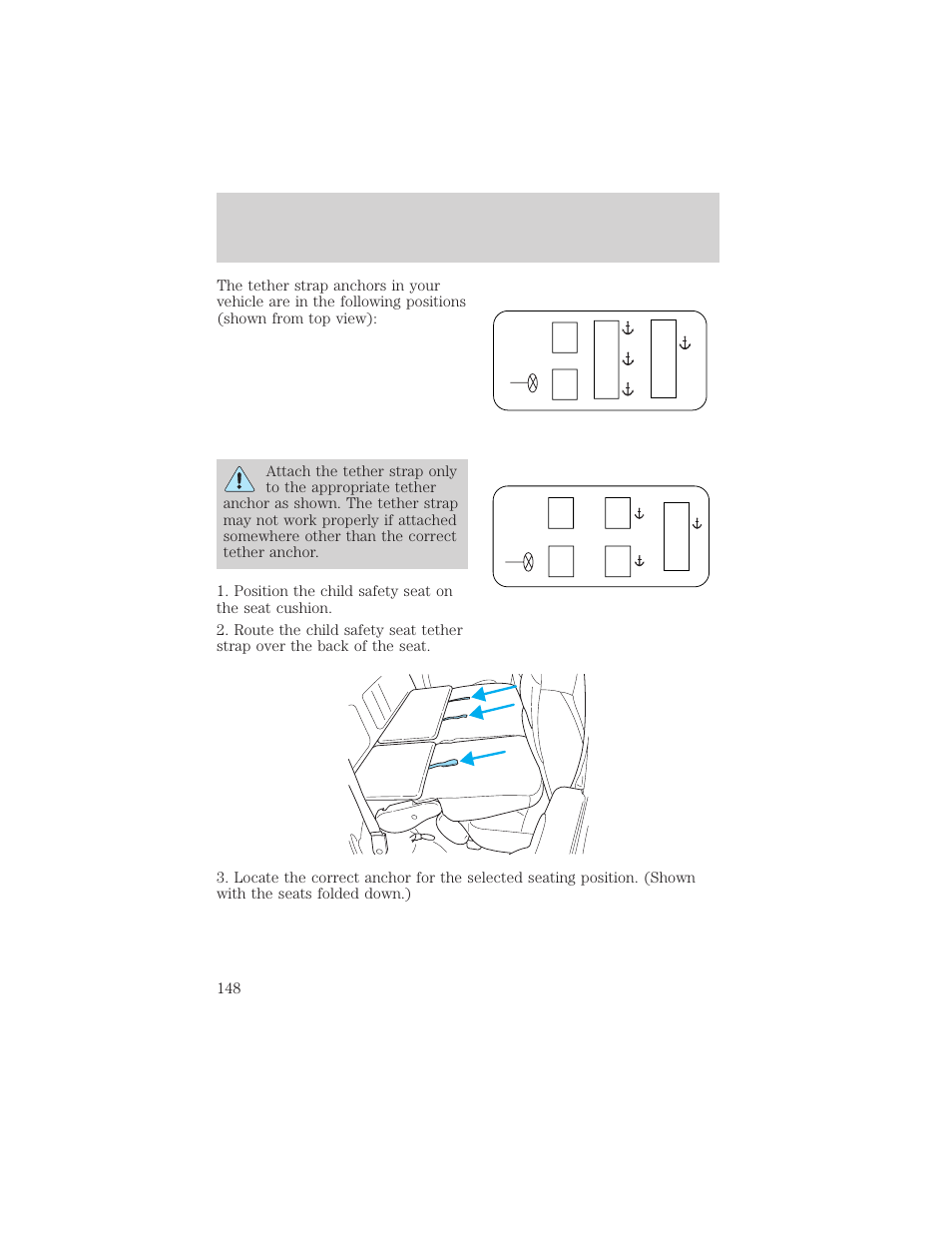 Seating and safety restraints | FORD 2002 Expedition User Manual | Page 148 / 280