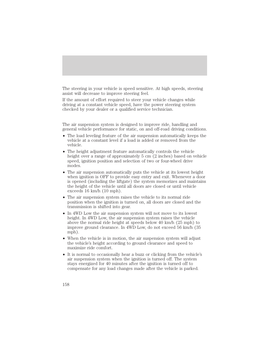Driving | FORD 2002 Expedition User Manual | Page 158 / 280
