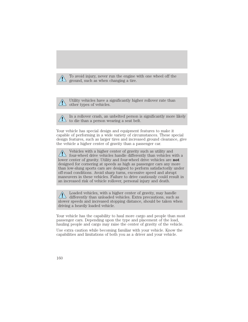Driving | FORD 2002 Expedition User Manual | Page 160 / 280