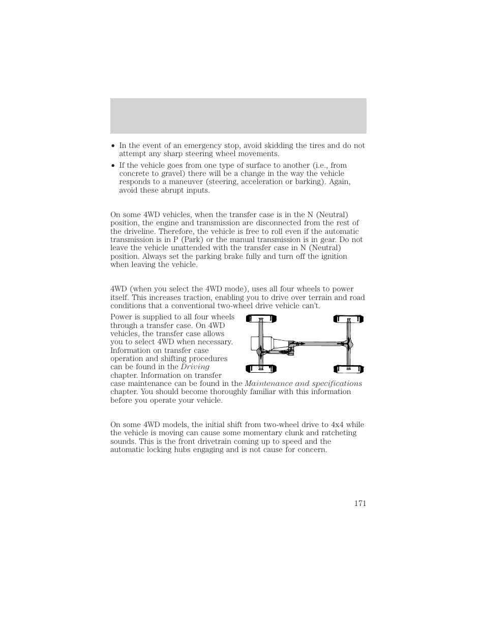 Driving | FORD 2002 Expedition User Manual | Page 171 / 280
