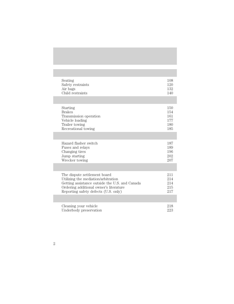 FORD 2002 Expedition User Manual | Page 2 / 280