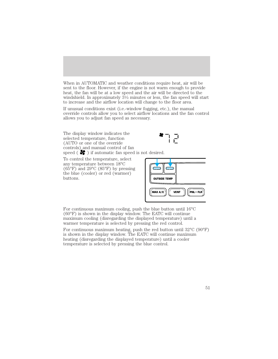 Climate controls | FORD 2002 Expedition User Manual | Page 51 / 280