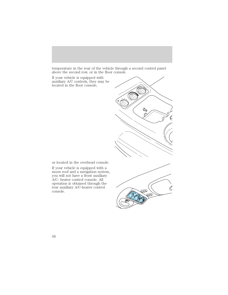 Climate controls | FORD 2002 Expedition User Manual | Page 56 / 280