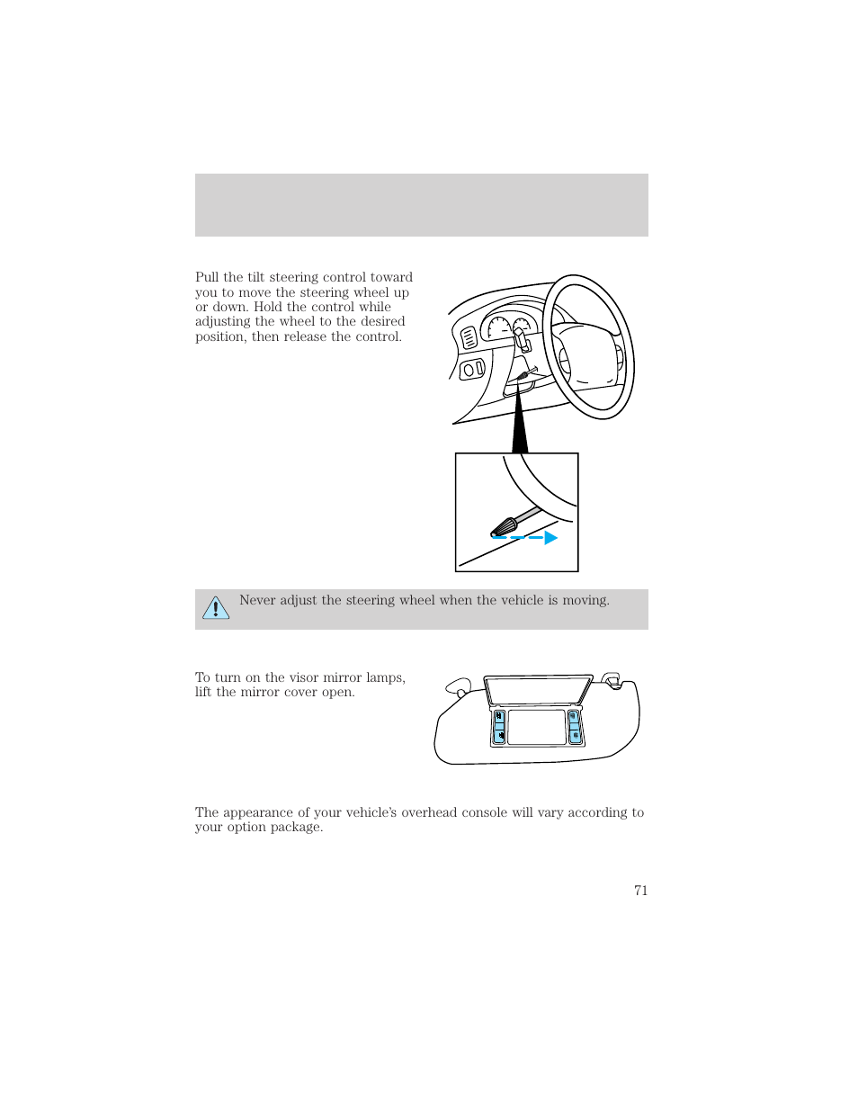 Driver controls | FORD 2002 Expedition User Manual | Page 71 / 280