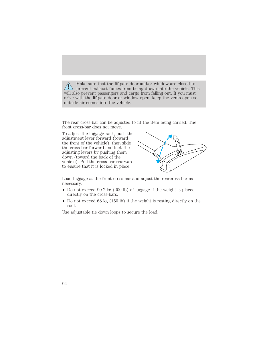 Driver controls | FORD 2002 Expedition User Manual | Page 94 / 280