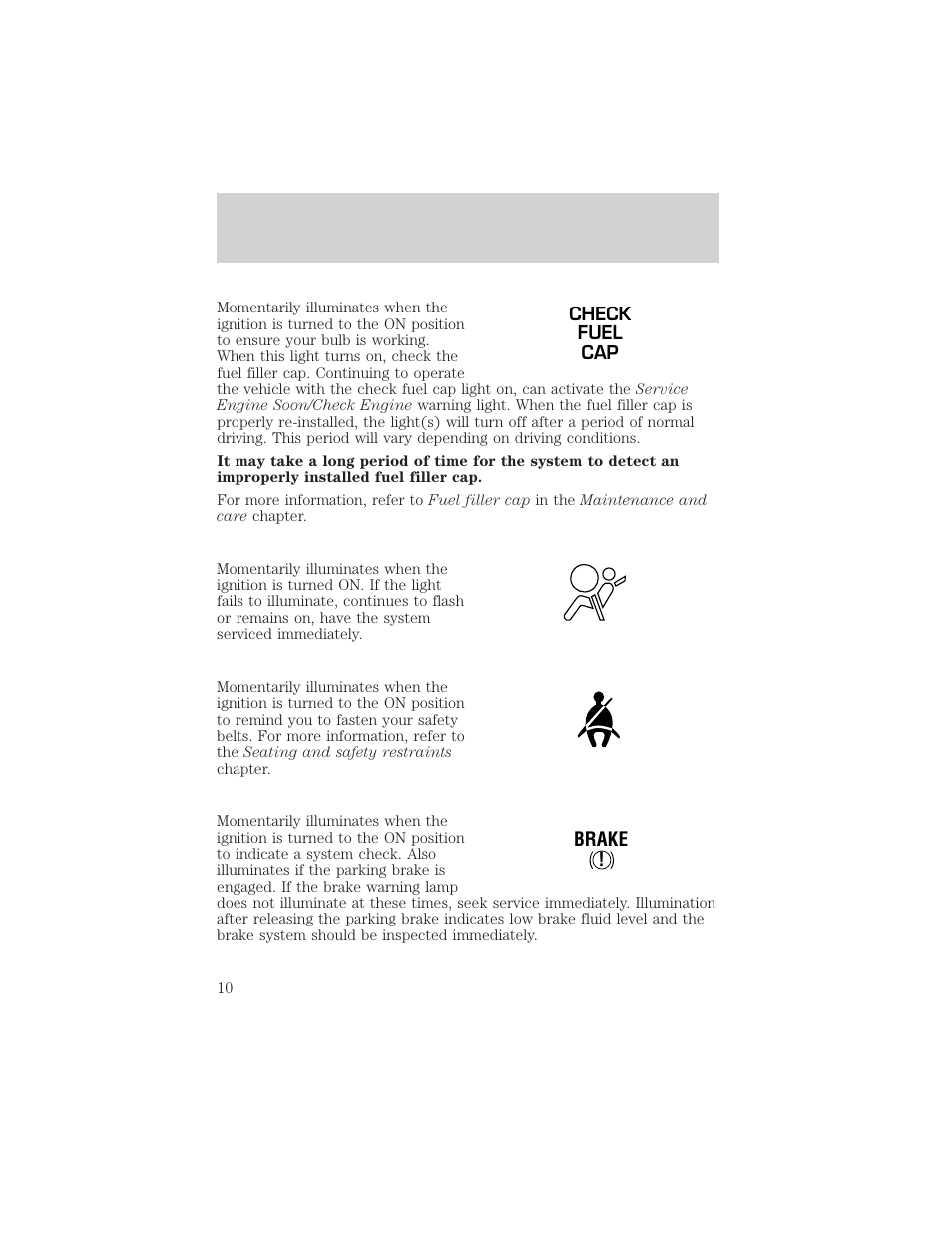 Instrumentation | FORD 2002 Explorer v.1 User Manual | Page 10 / 312