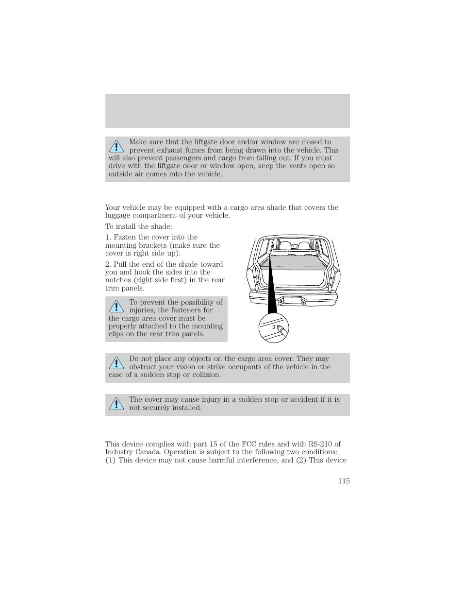 Controls and features | FORD 2002 Explorer v.1 User Manual | Page 115 / 312