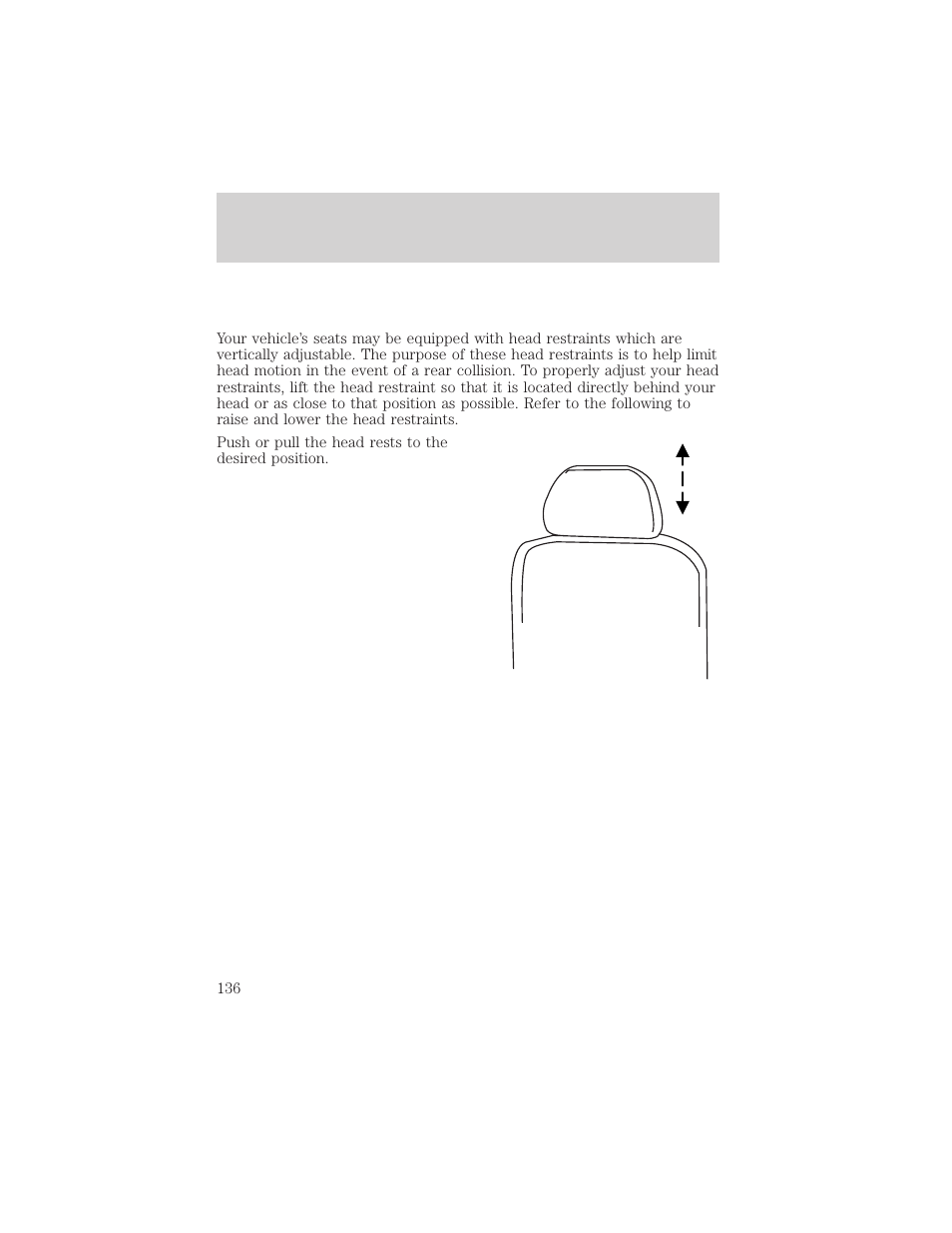 Seating and safety restraints | FORD 2002 Explorer v.1 User Manual | Page 136 / 312