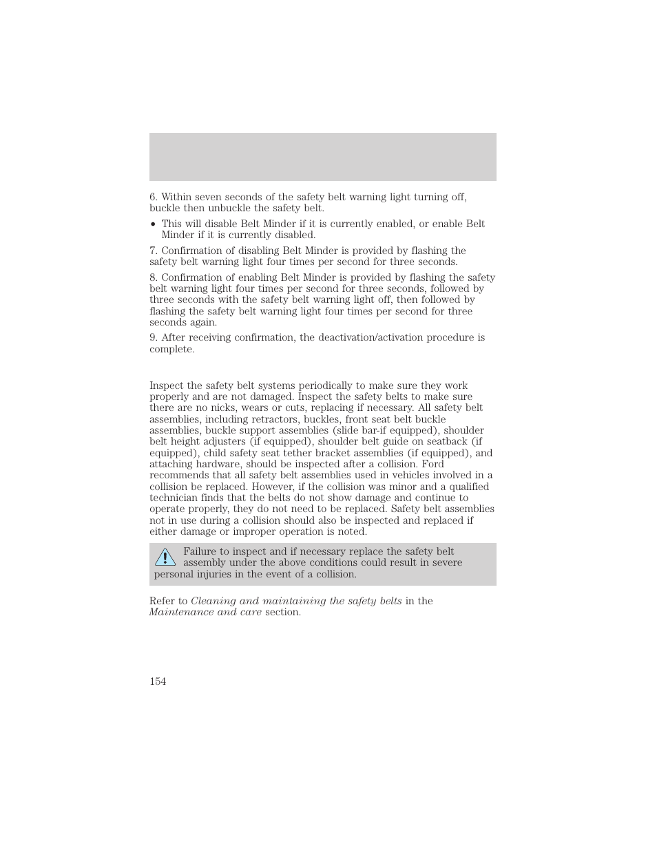 Seating and safety restraints | FORD 2002 Explorer v.1 User Manual | Page 154 / 312