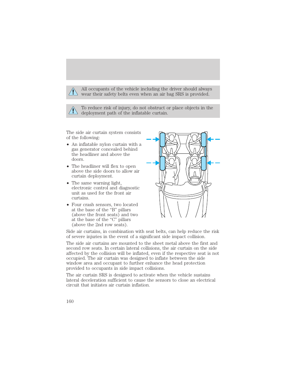 Seating and safety restraints | FORD 2002 Explorer v.1 User Manual | Page 160 / 312