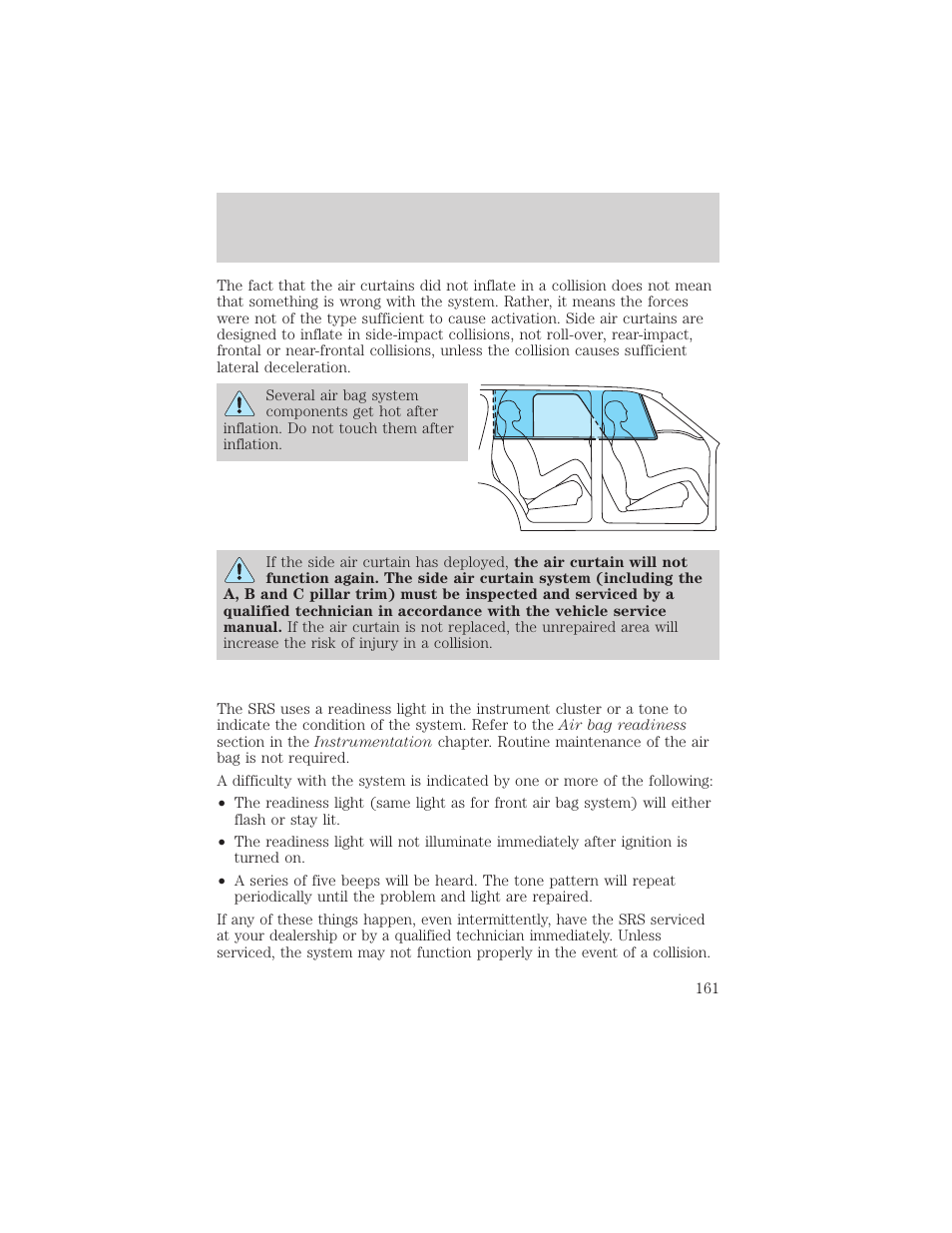 Seating and safety restraints | FORD 2002 Explorer v.1 User Manual | Page 161 / 312