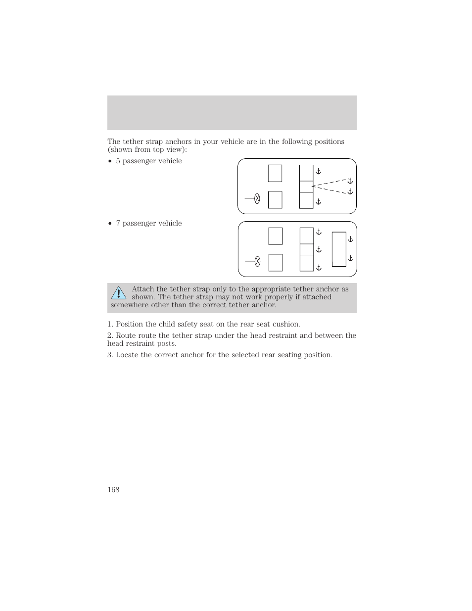 Seating and safety restraints | FORD 2002 Explorer v.1 User Manual | Page 168 / 312