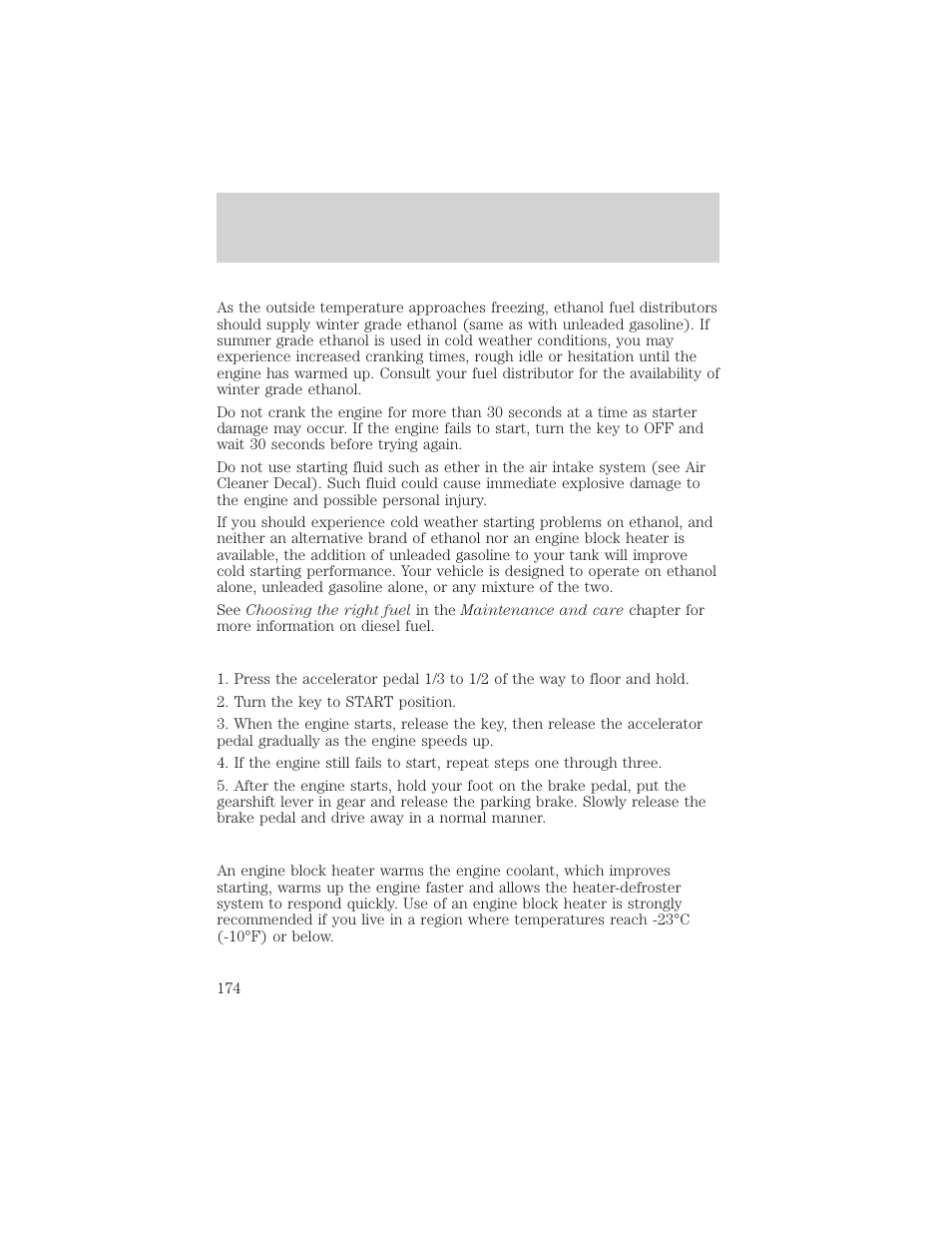 Starting | FORD 2002 Explorer v.1 User Manual | Page 174 / 312