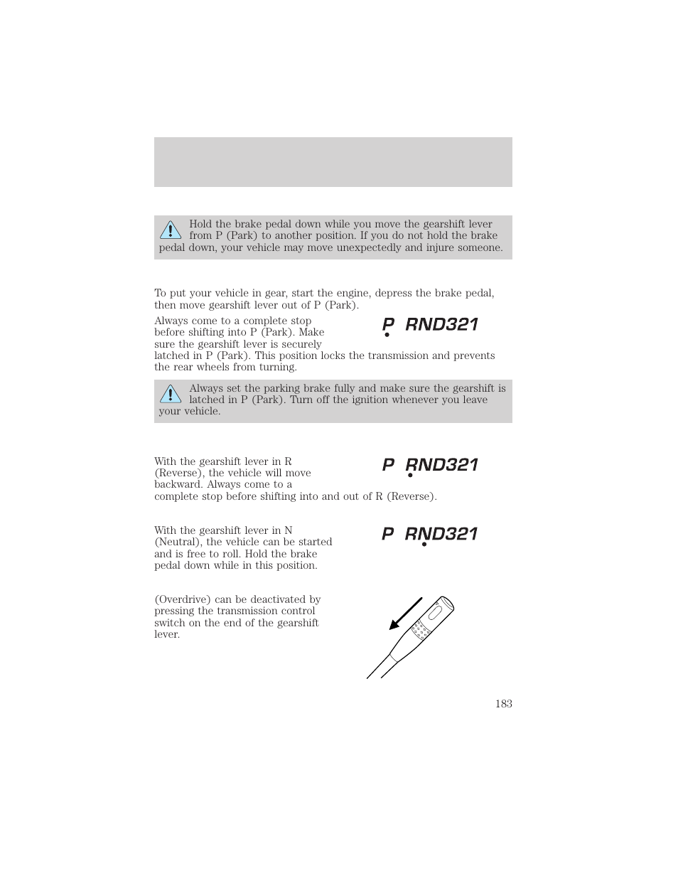 Driving | FORD 2002 Explorer v.1 User Manual | Page 183 / 312