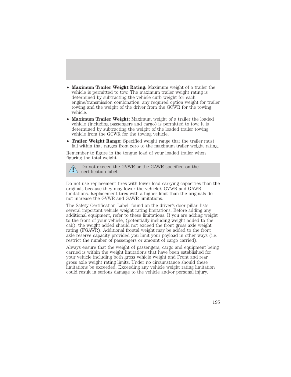 Driving | FORD 2002 Explorer v.1 User Manual | Page 195 / 312
