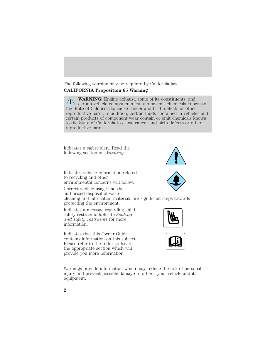 Introduction | FORD 2002 Explorer v.1 User Manual | Page 2 / 312