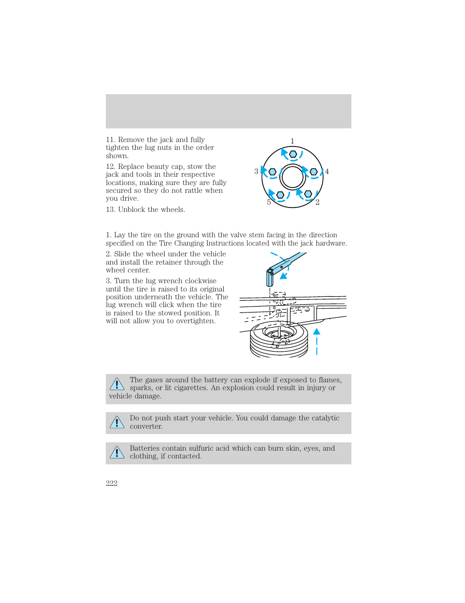Roadside emergencies | FORD 2002 Explorer v.1 User Manual | Page 222 / 312