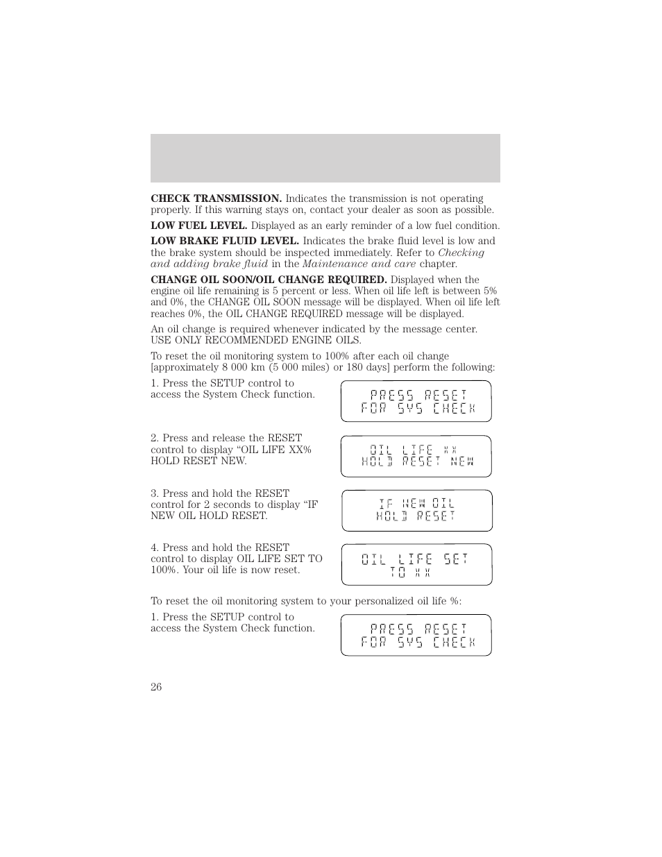 Instrumentation | FORD 2002 Explorer v.1 User Manual | Page 26 / 312