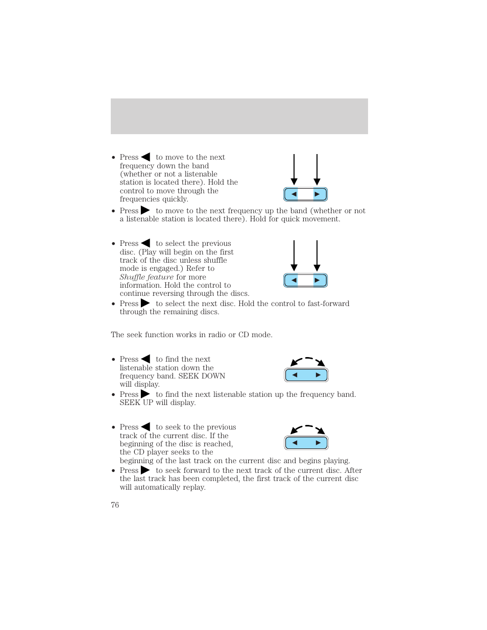 Controls and features | FORD 2002 Explorer v.1 User Manual | Page 76 / 312