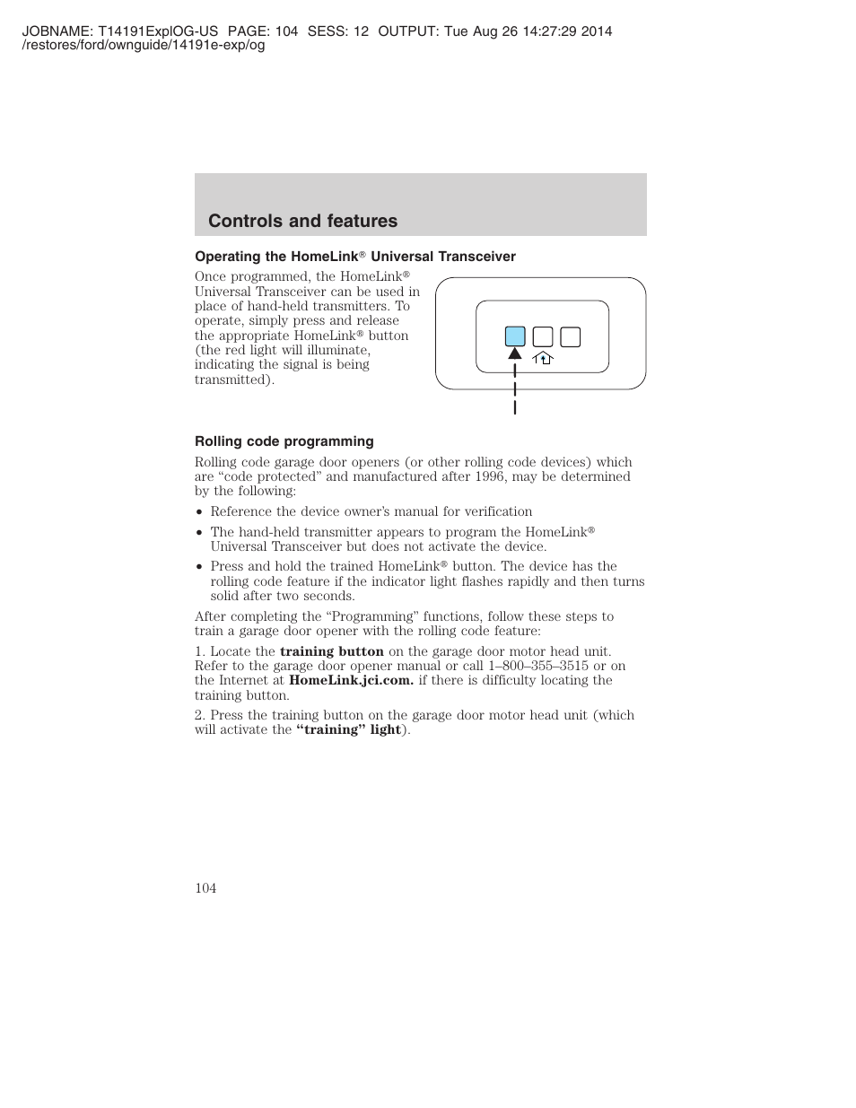 Controls and features | FORD 2002 Explorer v.2 User Manual | Page 104 / 328