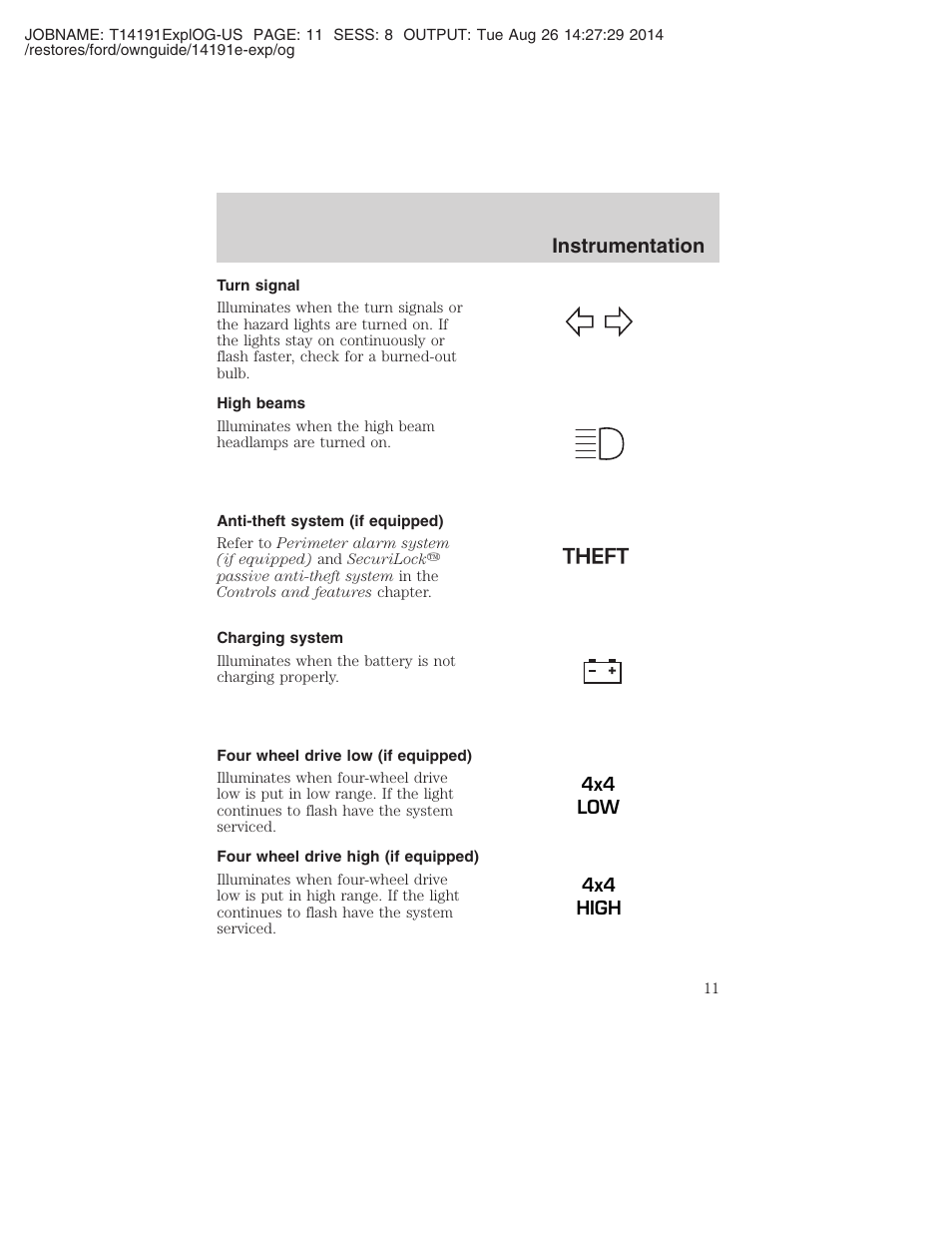 Instrumentation | FORD 2002 Explorer v.2 User Manual | Page 11 / 328