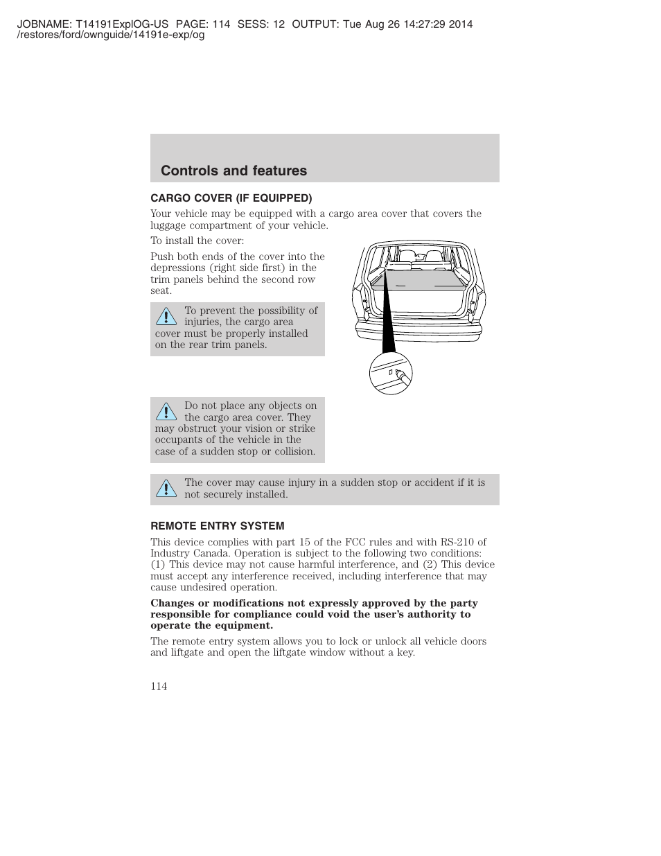 Controls and features | FORD 2002 Explorer v.2 User Manual | Page 114 / 328