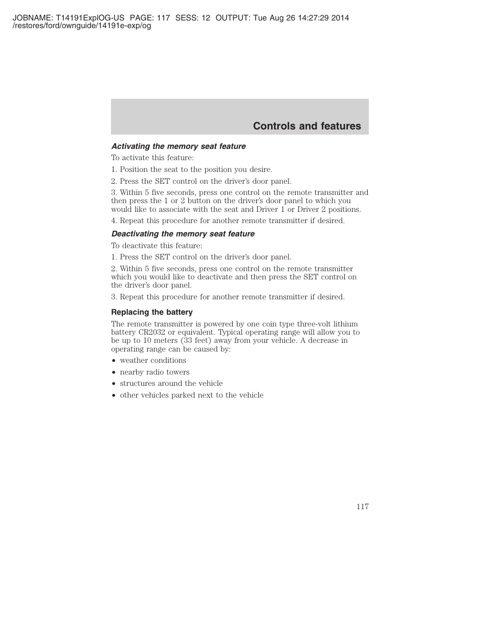 Controls and features | FORD 2002 Explorer v.2 User Manual | Page 117 / 328