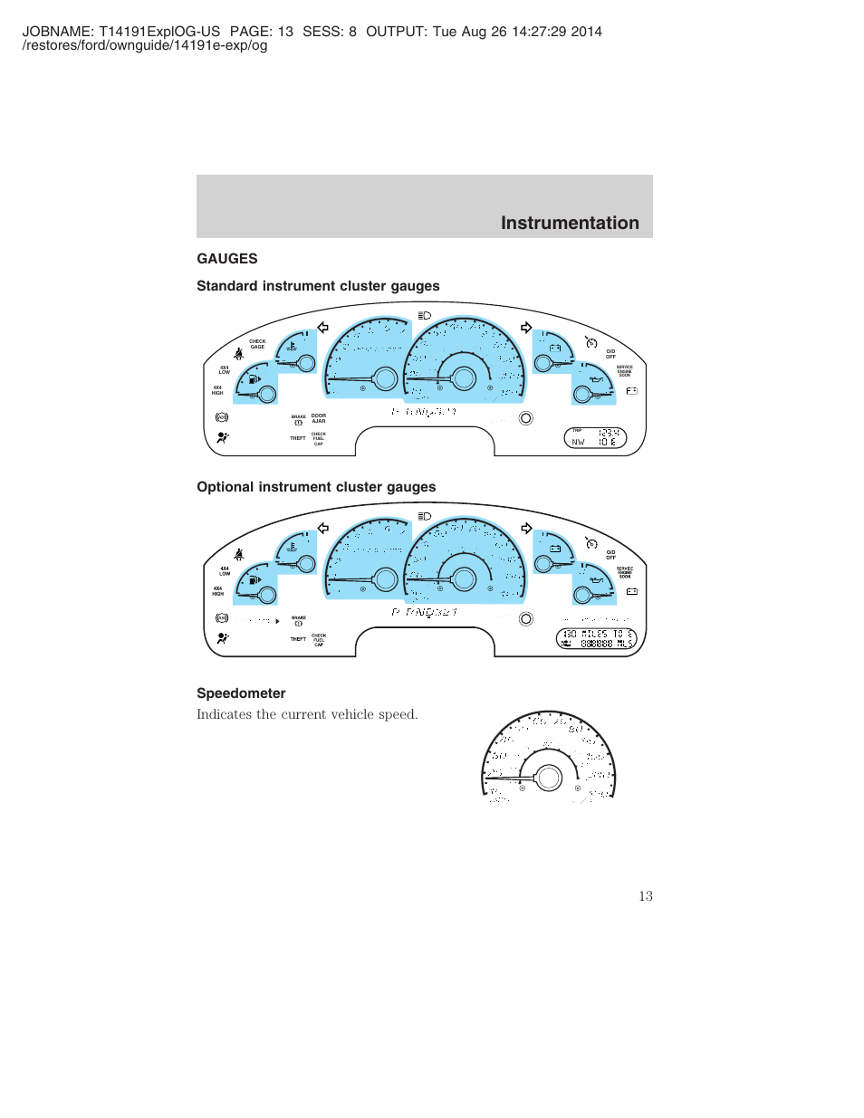 Instrumentation | FORD 2002 Explorer v.2 User Manual | Page 13 / 328