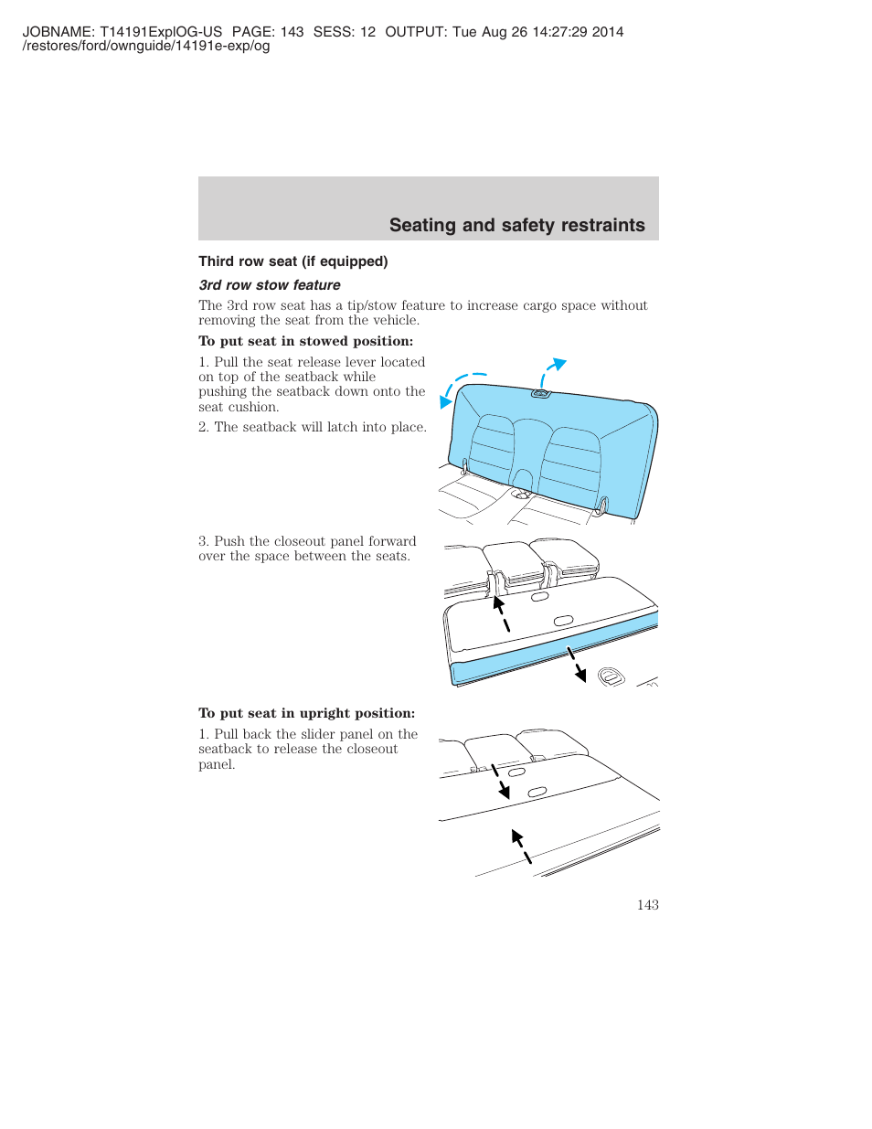 Seating and safety restraints | FORD 2002 Explorer v.2 User Manual | Page 143 / 328