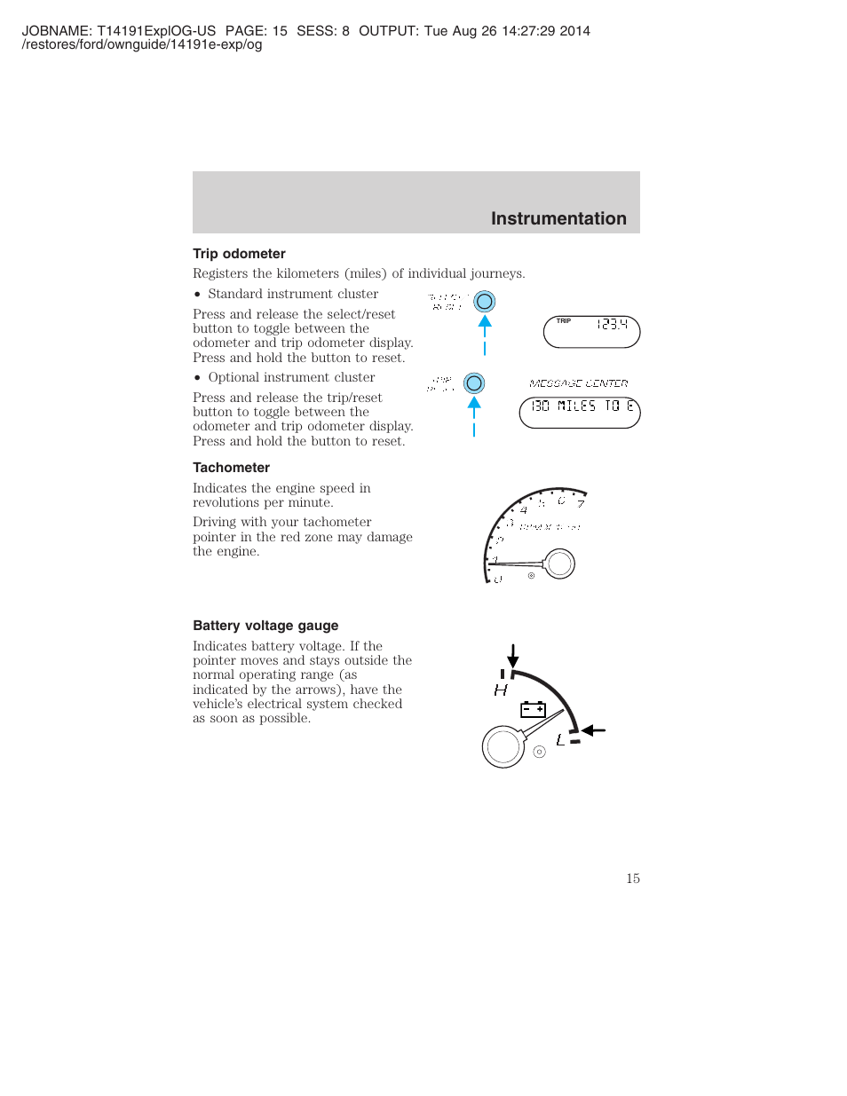 Instrumentation | FORD 2002 Explorer v.2 User Manual | Page 15 / 328